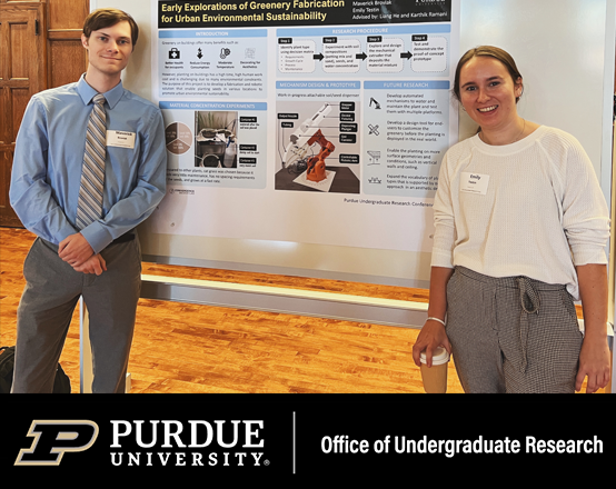 Maverick and Emily present recent work at the Fall Undergraduate Research Expo